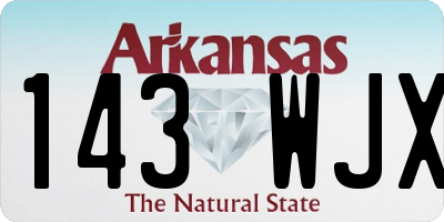 AR license plate 143WJX