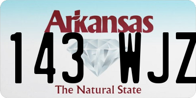 AR license plate 143WJZ