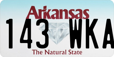 AR license plate 143WKA