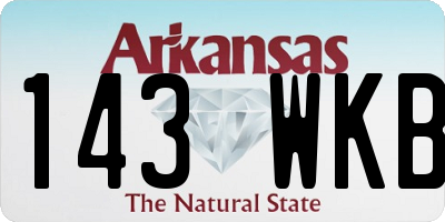 AR license plate 143WKB