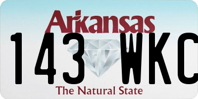 AR license plate 143WKC