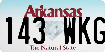 AR license plate 143WKG