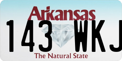 AR license plate 143WKJ
