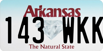 AR license plate 143WKK