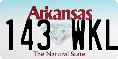 AR license plate 143WKL
