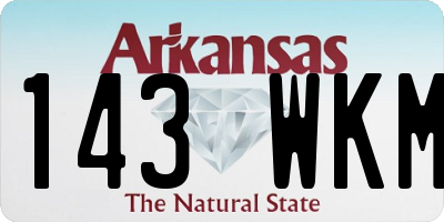 AR license plate 143WKM