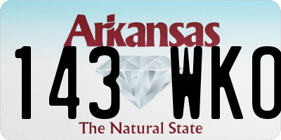 AR license plate 143WKO