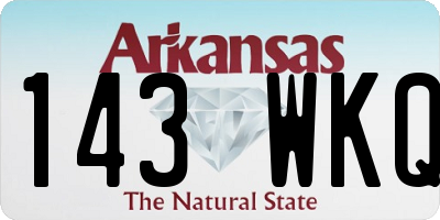 AR license plate 143WKQ