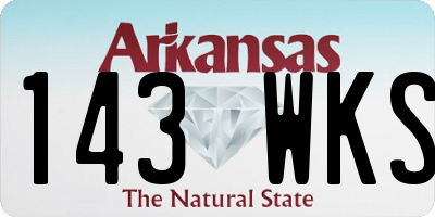 AR license plate 143WKS