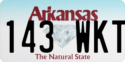 AR license plate 143WKT