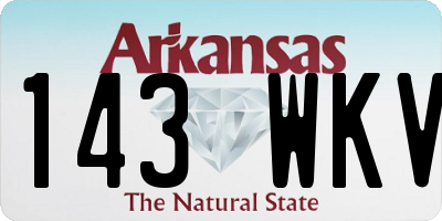AR license plate 143WKV