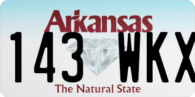 AR license plate 143WKX