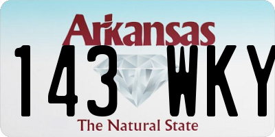 AR license plate 143WKY