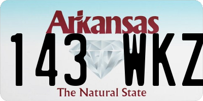 AR license plate 143WKZ