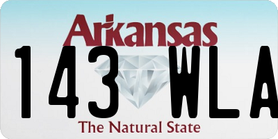 AR license plate 143WLA