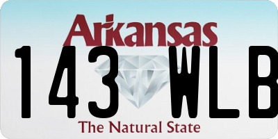 AR license plate 143WLB