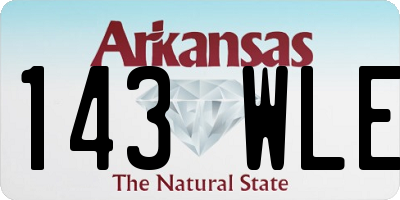 AR license plate 143WLE