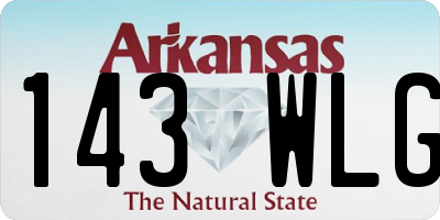 AR license plate 143WLG