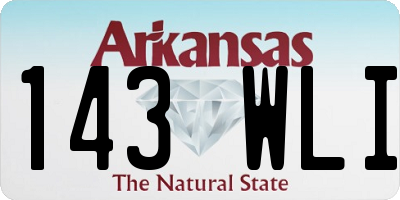 AR license plate 143WLI