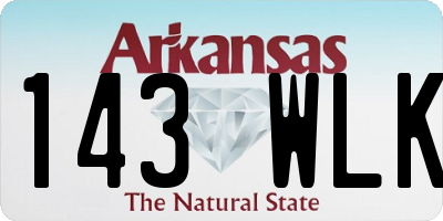 AR license plate 143WLK