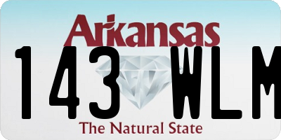 AR license plate 143WLM