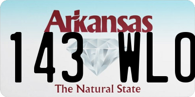 AR license plate 143WLO