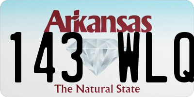 AR license plate 143WLQ