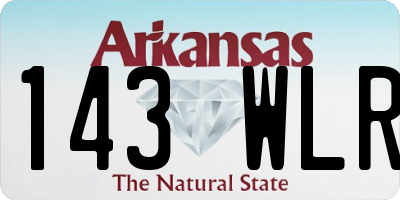 AR license plate 143WLR