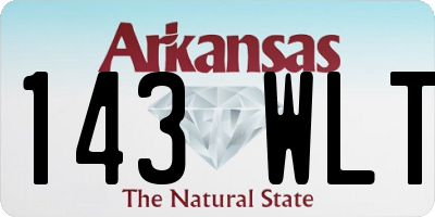 AR license plate 143WLT