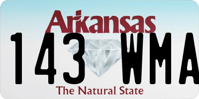 AR license plate 143WMA