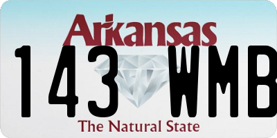 AR license plate 143WMB