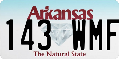 AR license plate 143WMF