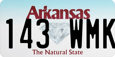 AR license plate 143WMK