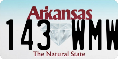 AR license plate 143WMW