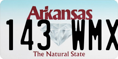 AR license plate 143WMX