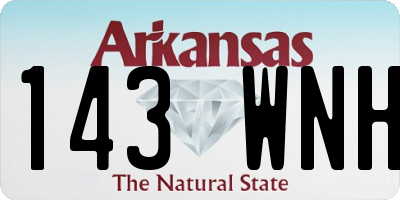AR license plate 143WNH