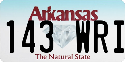 AR license plate 143WRI