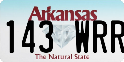AR license plate 143WRR