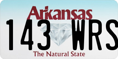 AR license plate 143WRS