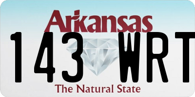 AR license plate 143WRT