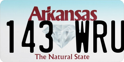 AR license plate 143WRU
