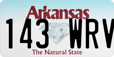 AR license plate 143WRV