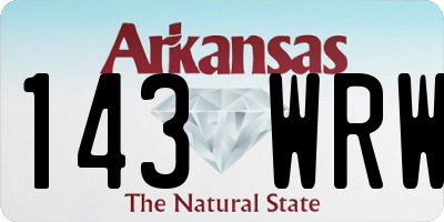 AR license plate 143WRW