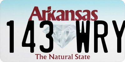 AR license plate 143WRY