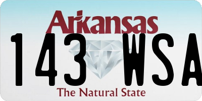 AR license plate 143WSA