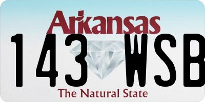 AR license plate 143WSB