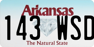AR license plate 143WSD