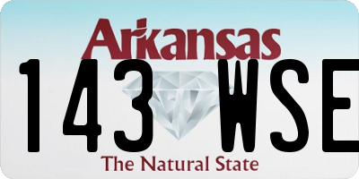 AR license plate 143WSE