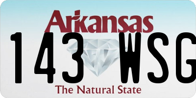 AR license plate 143WSG