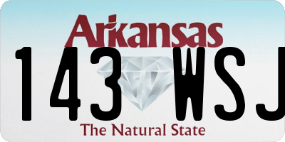 AR license plate 143WSJ